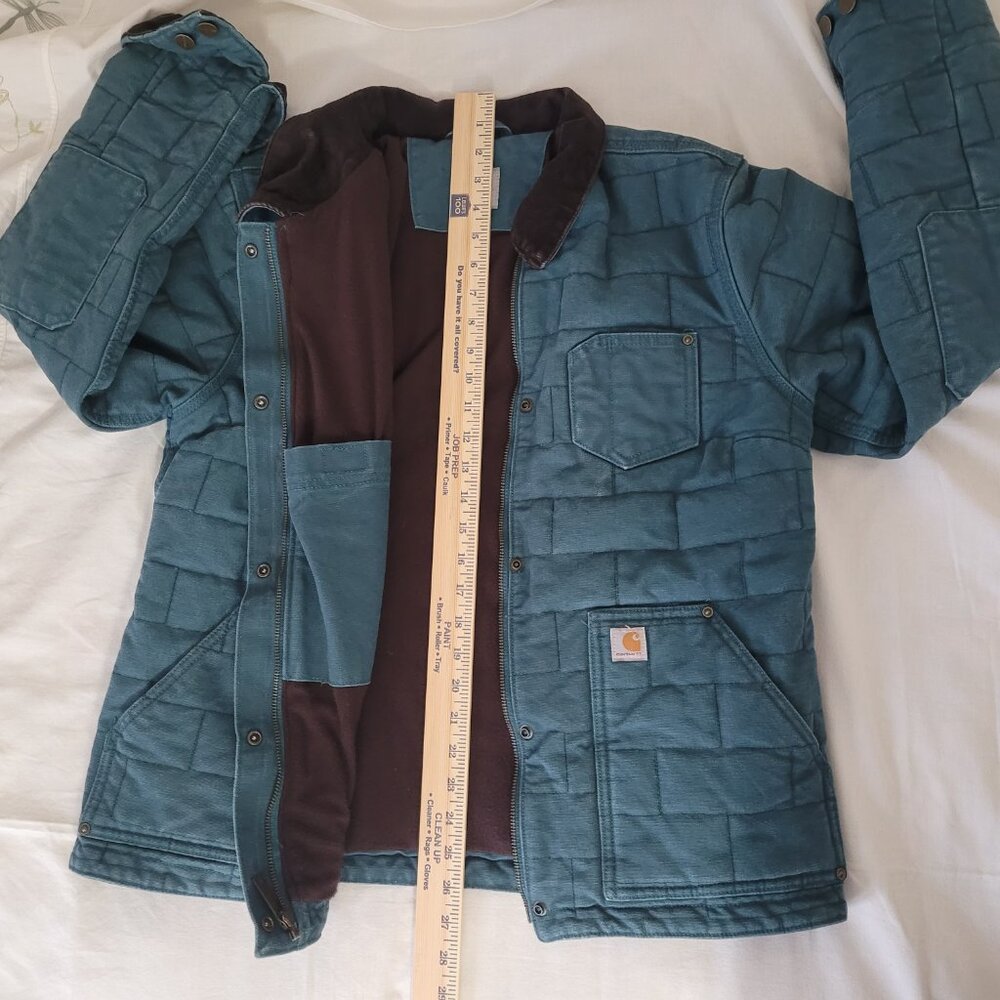 Carhartt Blue Quilted Jacket Womens Size M New Hope Teal - Picture 11 of 15